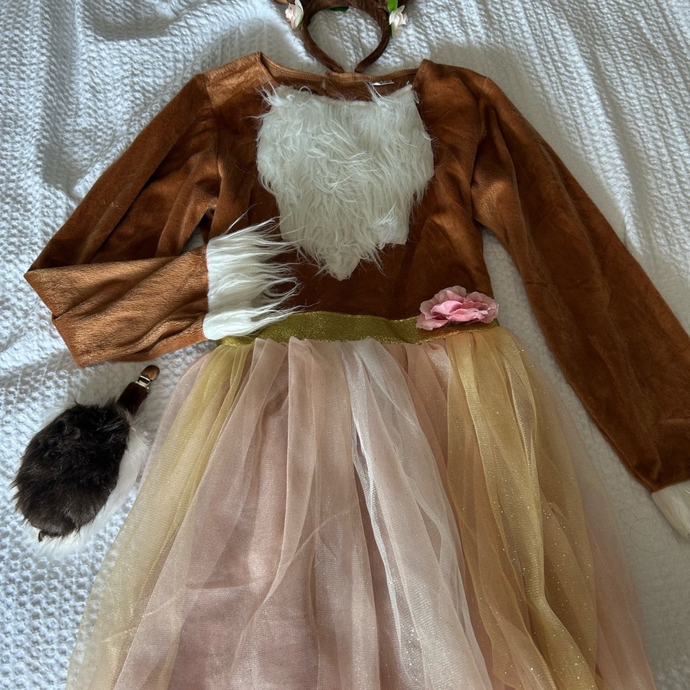 Spirit Halloween Brown and Cream Deer Costume for women
